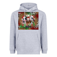 Heather Grey ho ho ho heifer Christmas heifers Heavyweight Hoodie - Jasminsmagicworld