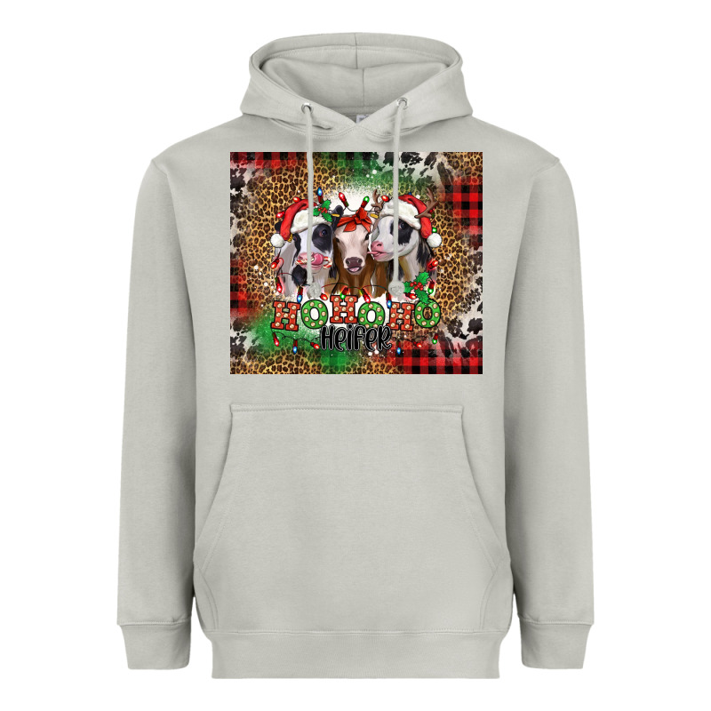 Ho Ho Ho Heifer Christmas Heifers Heavyweight Hoodie by Jasminsmagicworld | Teevron