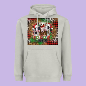 Ho Ho Ho Heifer Christmas Heifers Heavyweight Hoodie Designed By Jasminsmagicworld