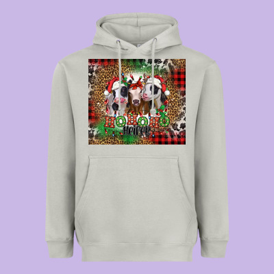 Ho Ho Ho Heifer Christmas Heifers Heavyweight Hoodie Designed By Jasminsmagicworld