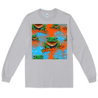 Moon Dust funny frogs seamless pattern Long Sleeve Tee - HRA Design Shop