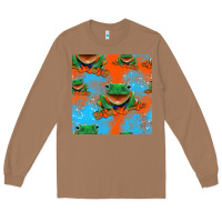 Toasted Coconut funny frogs seamless pattern Long Sleeve Tee - HRA Design Shop