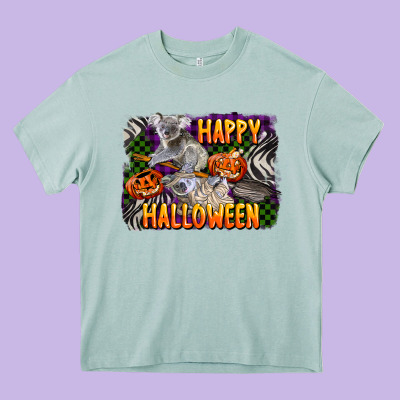 Happy Halloween Koala Heavy Core Tee Designed By Lillyallendesigns
