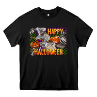 Black happy halloween koala Heavy Core Tee - LillyAllenDesigns