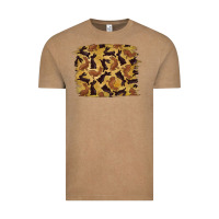 Vintage Coffee Bunny Pattern Vintage Tee - RanaPortraitStore