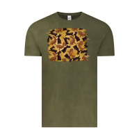 Vintage Olive Bunny Pattern Vintage Tee - RanaPortraitStore
