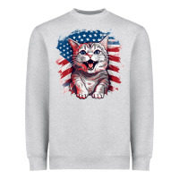 Heather Grey cat2 Heavyweight Sweatshirt - Unal Design
