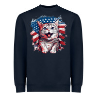 Navy cat2 Heavyweight Sweatshirt - Unal Design