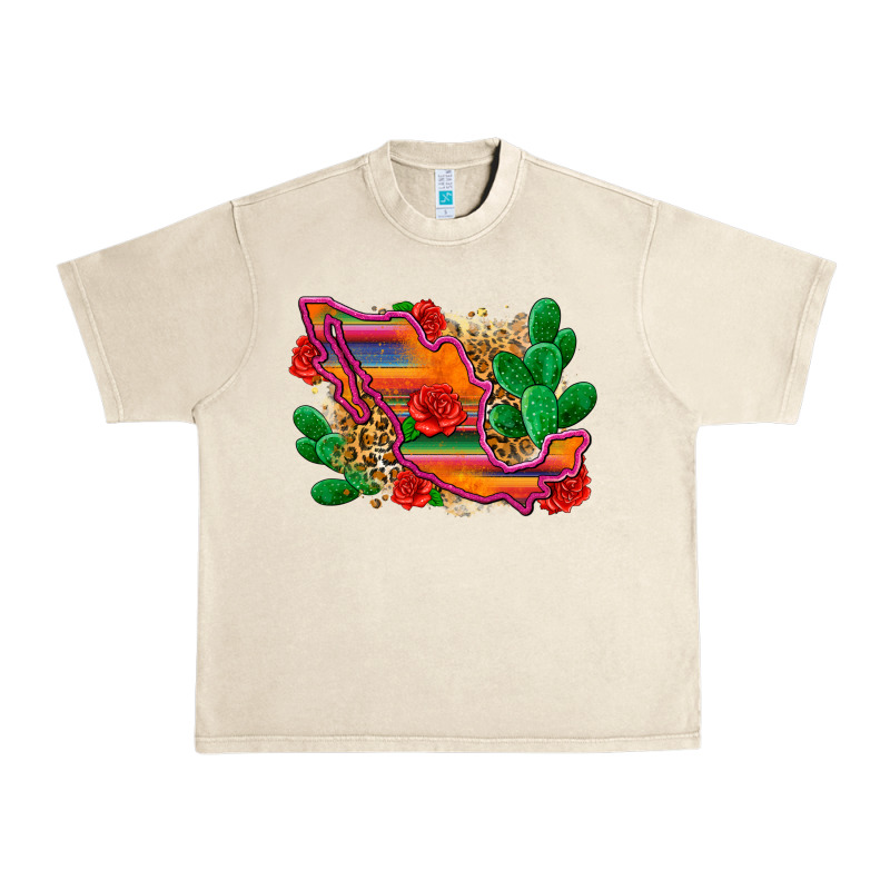 Mexico Map Urban Heavy Tee by Zillion Design Studio | Teevron