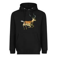 Black Impala Antelope Illustrations Heavyweight Hoodie - LillyAllenDesigns