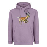 Lavender Impala Antelope Illustrations Heavyweight Hoodie - LillyAllenDesigns