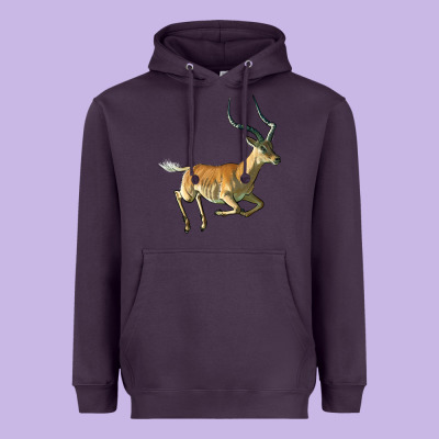 Impala Antelope Illustrations Heavyweight Hoodie Designed By Lillyallendesigns