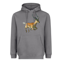 Storm Impala Antelope Illustrations Heavyweight Hoodie - LillyAllenDesigns