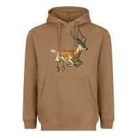 Toasted Coconut Impala Antelope Illustrations Heavyweight Hoodie - LillyAllenDesigns