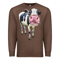 Chestnut Cute Holstein Premium Sweatshirt - LillyAllenDesigns