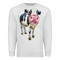 Oatmeal Heather Cute Holstein Premium Sweatshirt - LillyAllenDesigns