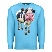 Ocean Blue Cute Holstein Premium Sweatshirt - LillyAllenDesigns