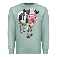 Seafoam Cute Holstein Premium Sweatshirt - LillyAllenDesigns