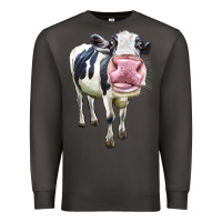 Smoke Cute Holstein Premium Sweatshirt - LillyAllenDesigns
