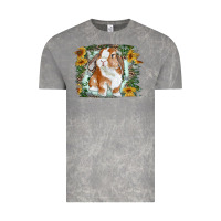 Cloud Rock Bunny With Flower Leopard Vintage Tee - RanaPortraitStore