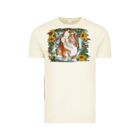 Vintage Arctic Bunny With Flower Leopard Vintage Tee - RanaPortraitStore