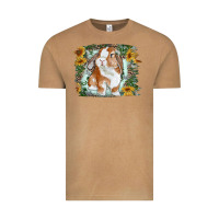 Vintage Camel Bunny With Flower Leopard Vintage Tee - RanaPortraitStore
