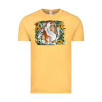 Vintage Mustard Bunny With Flower Leopard Vintage Tee - RanaPortraitStore
