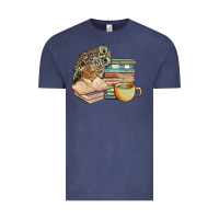 Vintage Denim owl and books Vintage Tee - BarkalooDesign