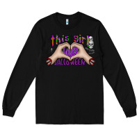 Black this girl loves halloween Long Sleeve Tee - CowhideDigitalArt