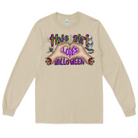 Mushroom this girl loves halloween Long Sleeve Tee - CowhideDigitalArt