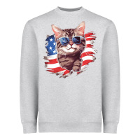 Heather Grey cat2 Heavyweight Sweatshirt - Unal Design