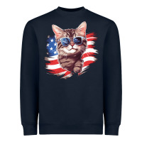 Navy cat2 Heavyweight Sweatshirt - Unal Design