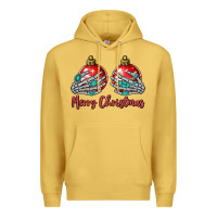 Antique Gold merry christmas Premium Hoodie - MaliasSmallBusiness
