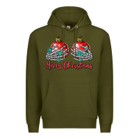 Army Green merry christmas Premium Hoodie - MaliasSmallBusiness