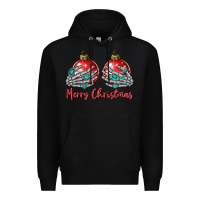 Black merry christmas Premium Hoodie - MaliasSmallBusiness