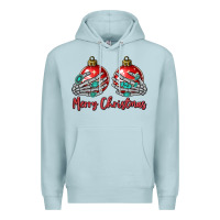 Blue Mist merry christmas Premium Hoodie - MaliasSmallBusiness