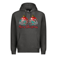 Charcoal Heather merry christmas Premium Hoodie - MaliasSmallBusiness