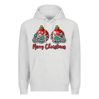 Dove Grey merry christmas Premium Hoodie - MaliasSmallBusiness