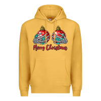 Mustard merry christmas Premium Hoodie - MaliasSmallBusiness