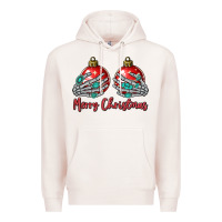 Pale Pink merry christmas Premium Hoodie - MaliasSmallBusiness