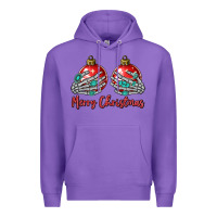Purple merry christmas Premium Hoodie - MaliasSmallBusiness