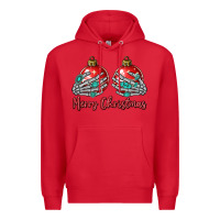 Red merry christmas Premium Hoodie - MaliasSmallBusiness