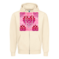 Sandshell valentines day hearts seamless pattern Zipper Hoodie - BundleAndBundleShop