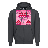 Smoke valentines day hearts seamless pattern Zipper Hoodie - BundleAndBundleShop