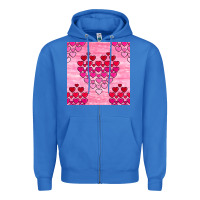 True Royal valentines day hearts seamless pattern Zipper Hoodie - BundleAndBundleShop
