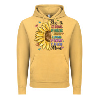 Vintage Mustard she is strong fearless warm loving mom Vintage Hoodie - MaliasSmallBusiness