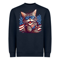 Navy cat4 Heavyweight Sweatshirt - Unal Design