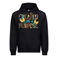 Black Created With A Purpose Urban Hoodie - LillyAllenDesigns