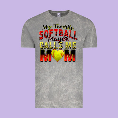My Favorite Softball Player Calls Me Mom Vintage Tee Designed By Zillion Design Studio