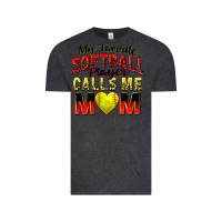 Vintage Black my favorite softball player calls me mom Vintage Tee - Zillion Design Studio